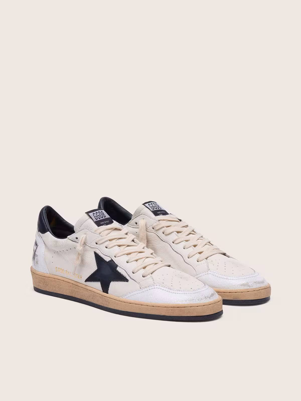Men's Ball Star in white nappa with black star — image 2 of 6