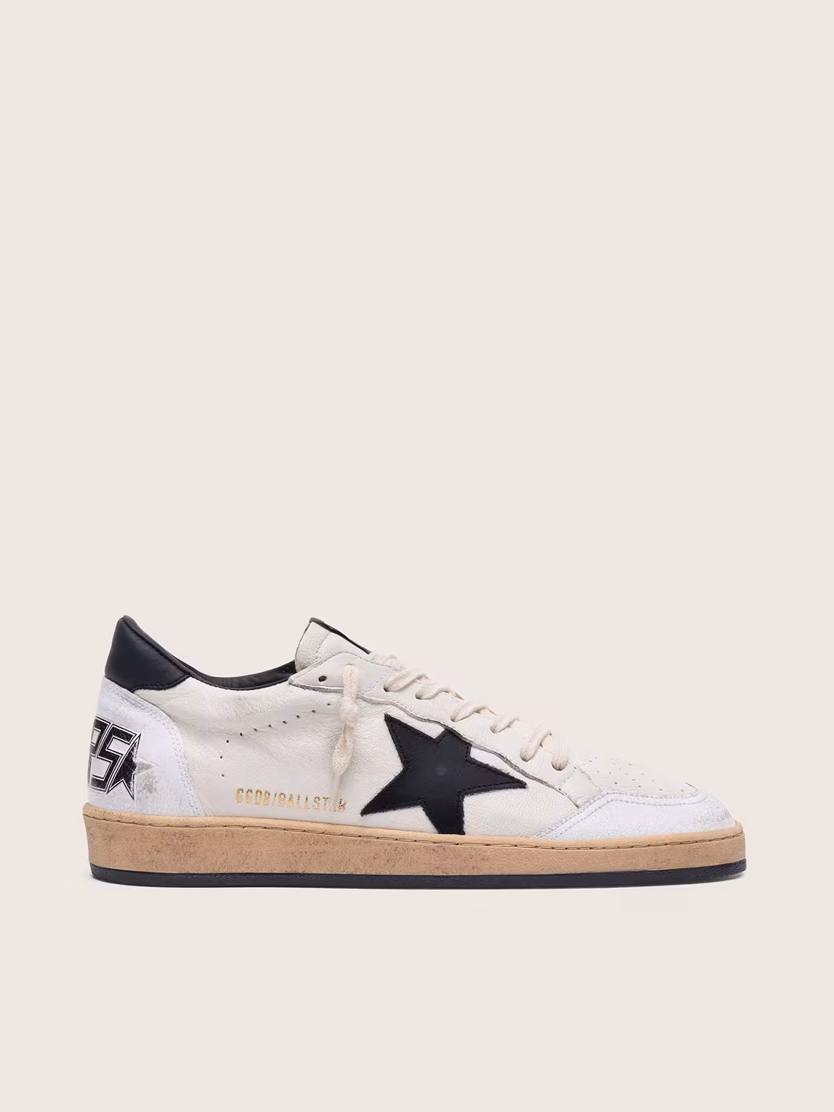 Men's Ball Star in white nappa with black star — image 1 of 6
