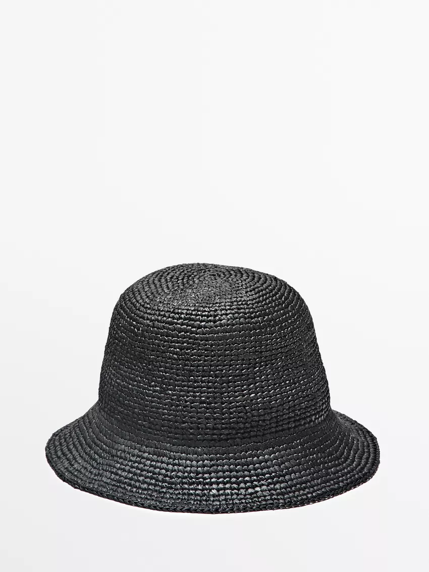 Raffia bucket hat