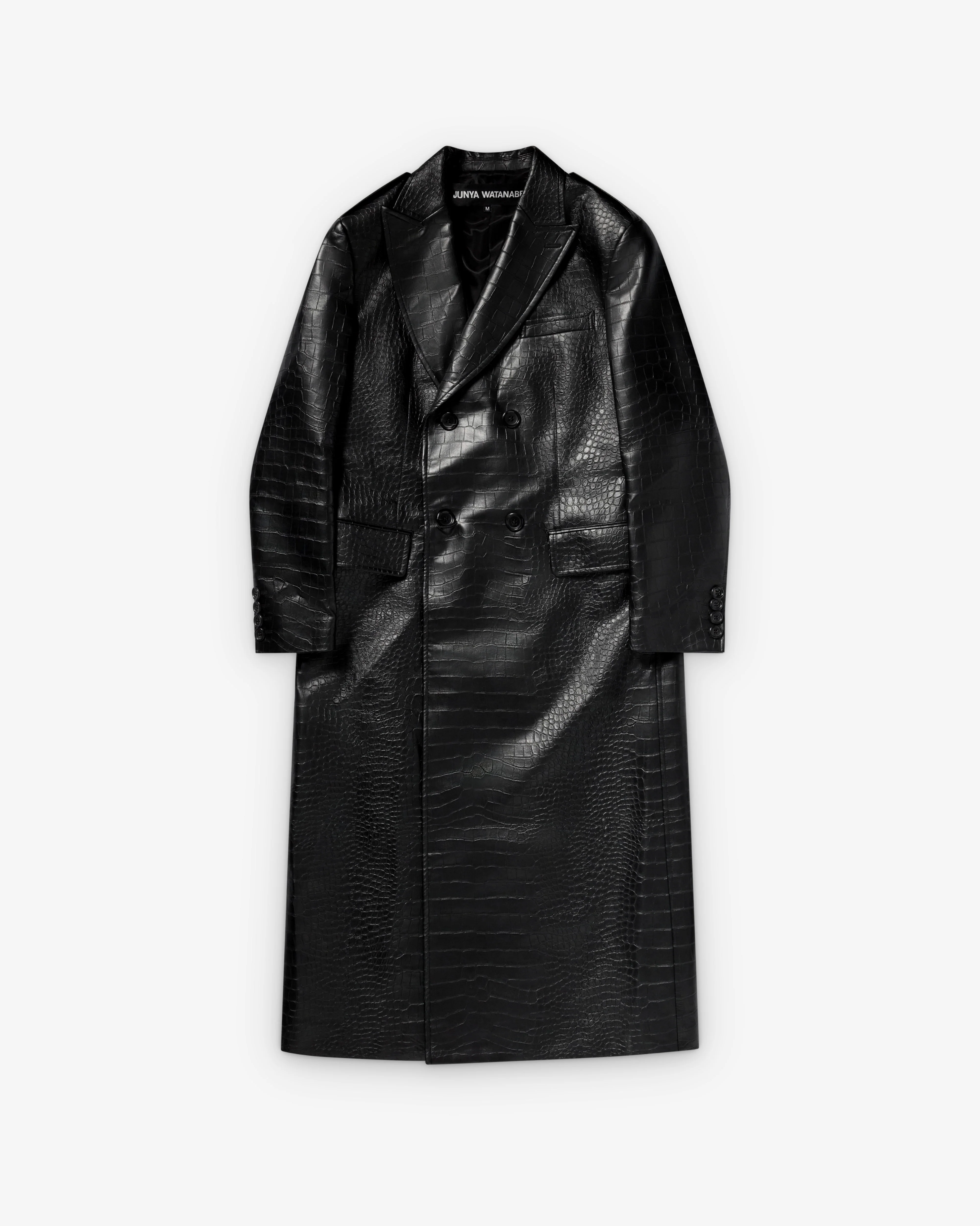 Junya Watanabe - Women's Embossed Double Breasted Coat - (Black)