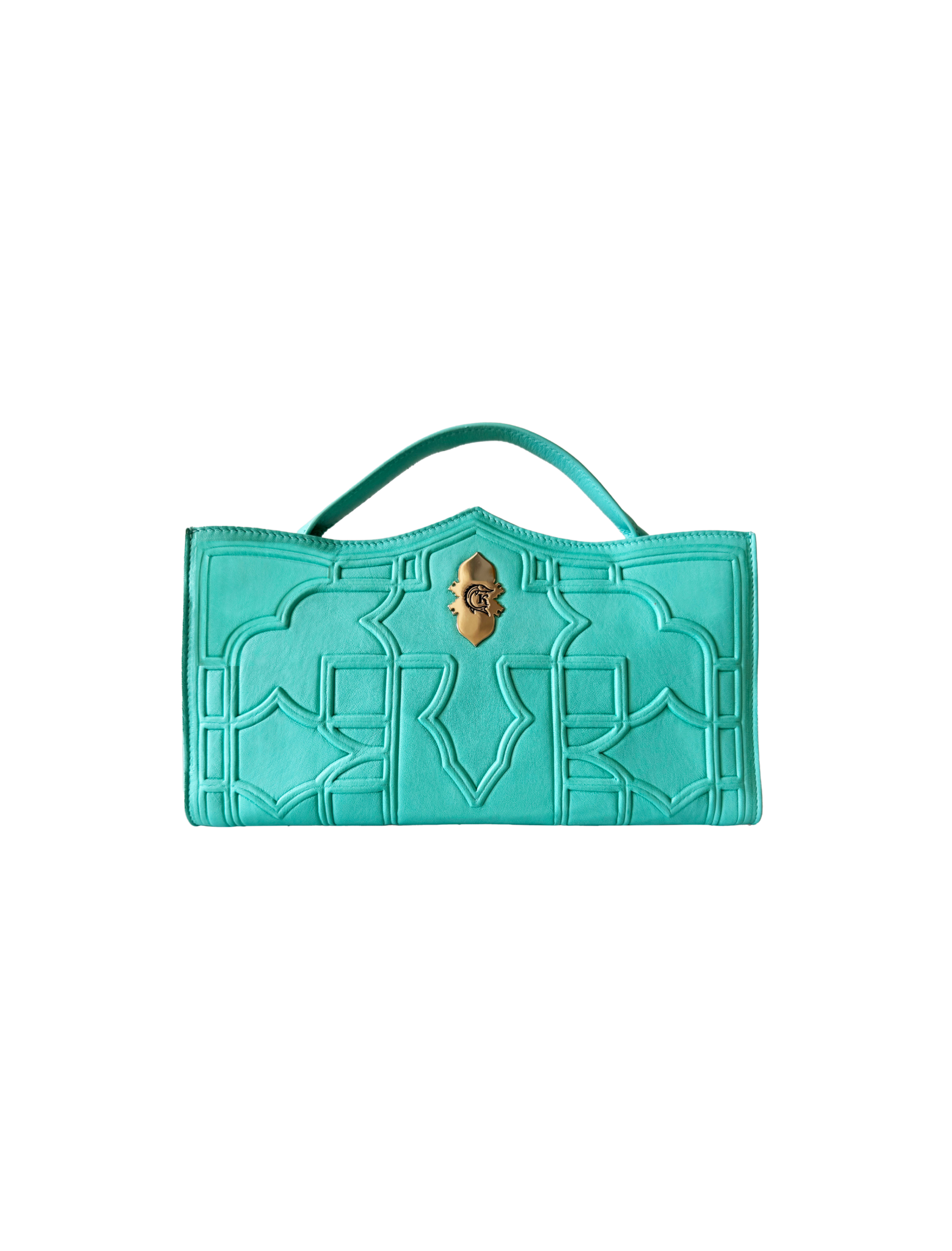 Sac à main en cuir noir Turquoise - Dellaluna X Caviar Kaspia — image 4 of 5