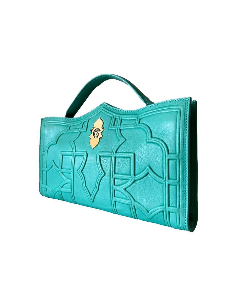 Sac à main en cuir noir Turquoise - Dellaluna X Caviar Kaspia — image 1 of 5