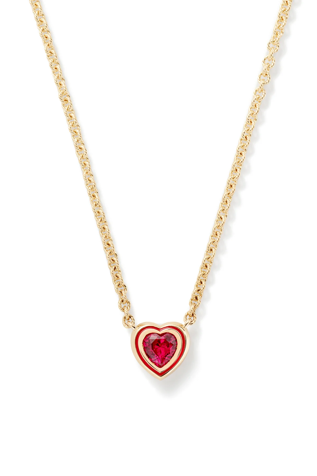 Madison Necklace with Heart Bezel Stone — image 1 of 6