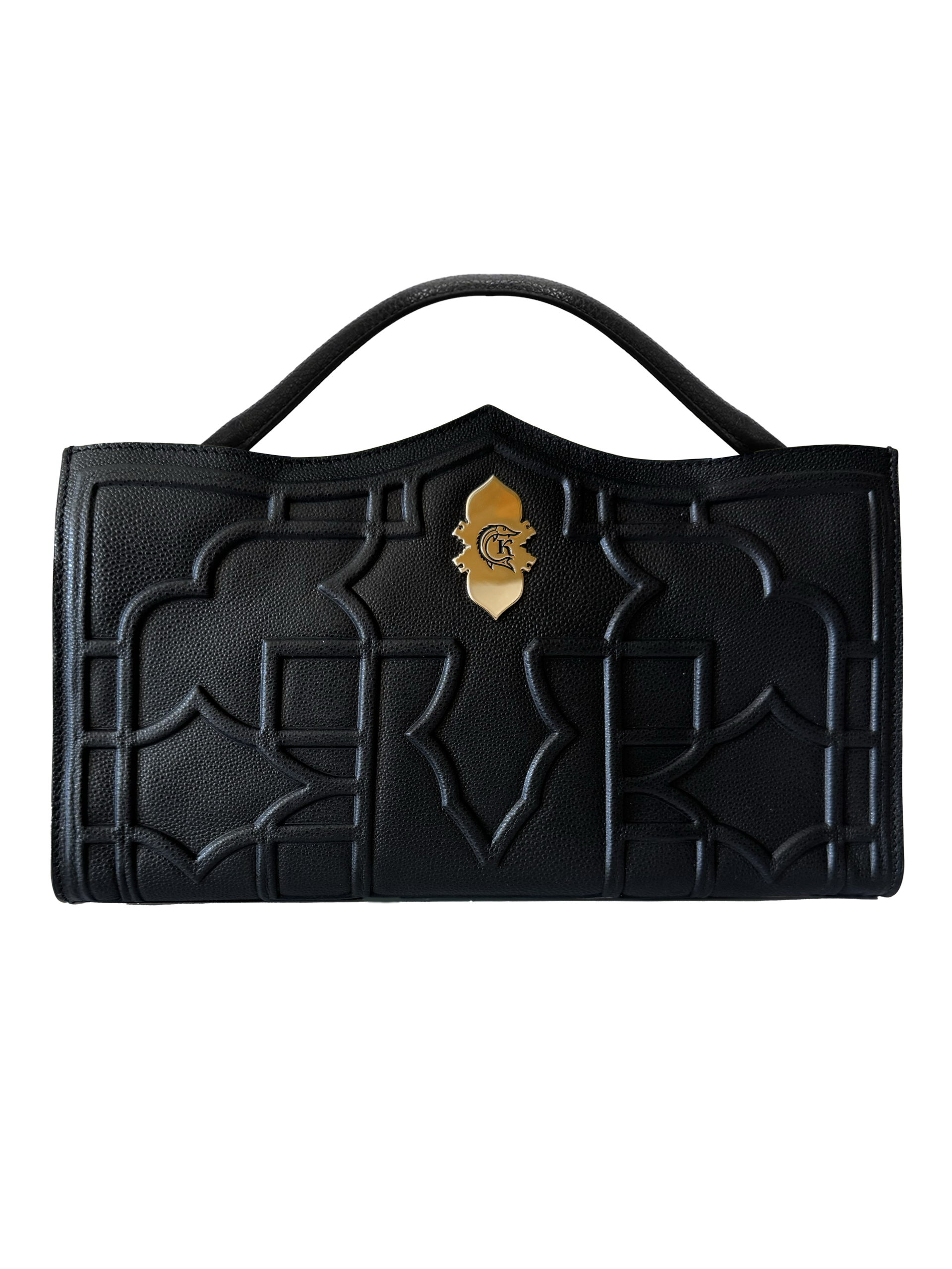 Sac à main en cuir noir - Dellaluna X Caviar Kaspia — image 3 of 5