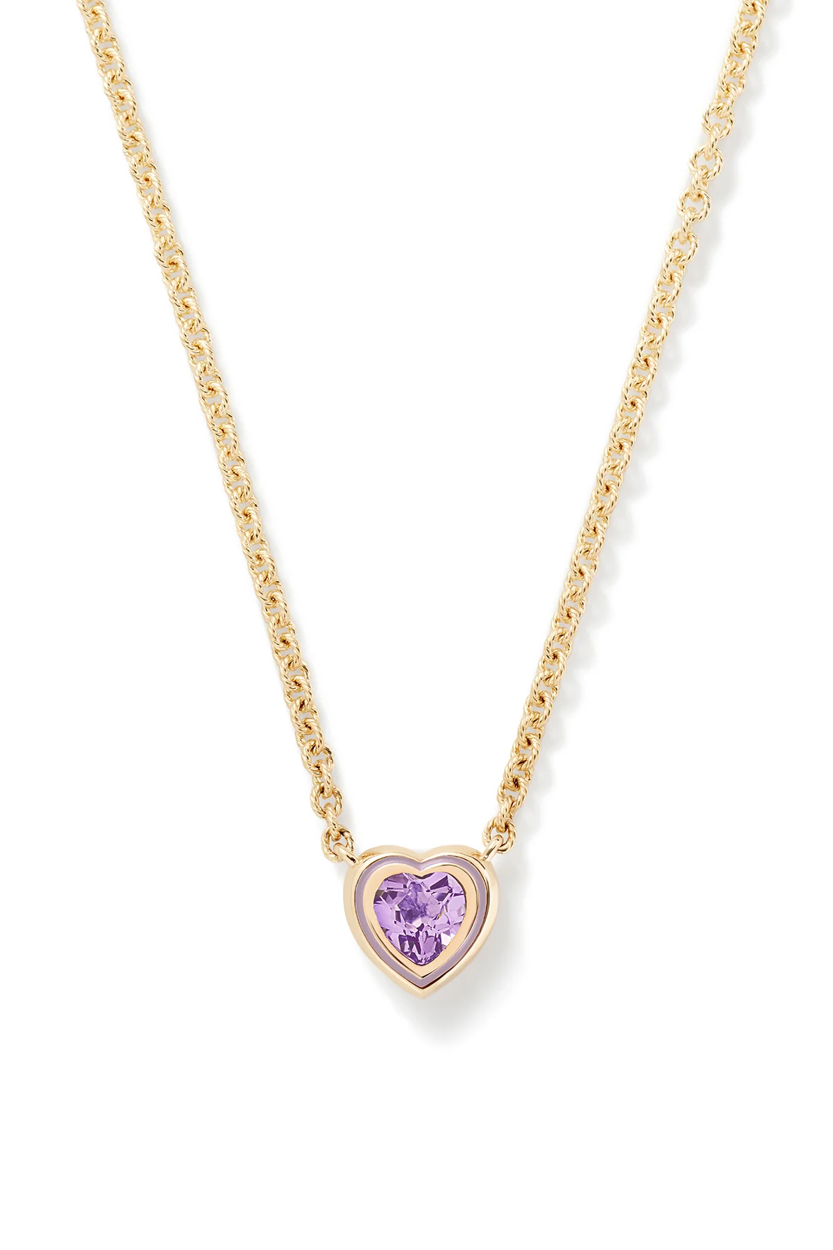 Madison Necklace with Heart Bezel Stone — image 3 of 6