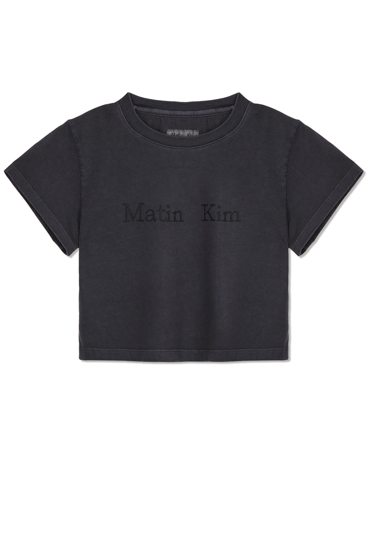 PIGMENT LOGO CROP TOP IN DARK GREY